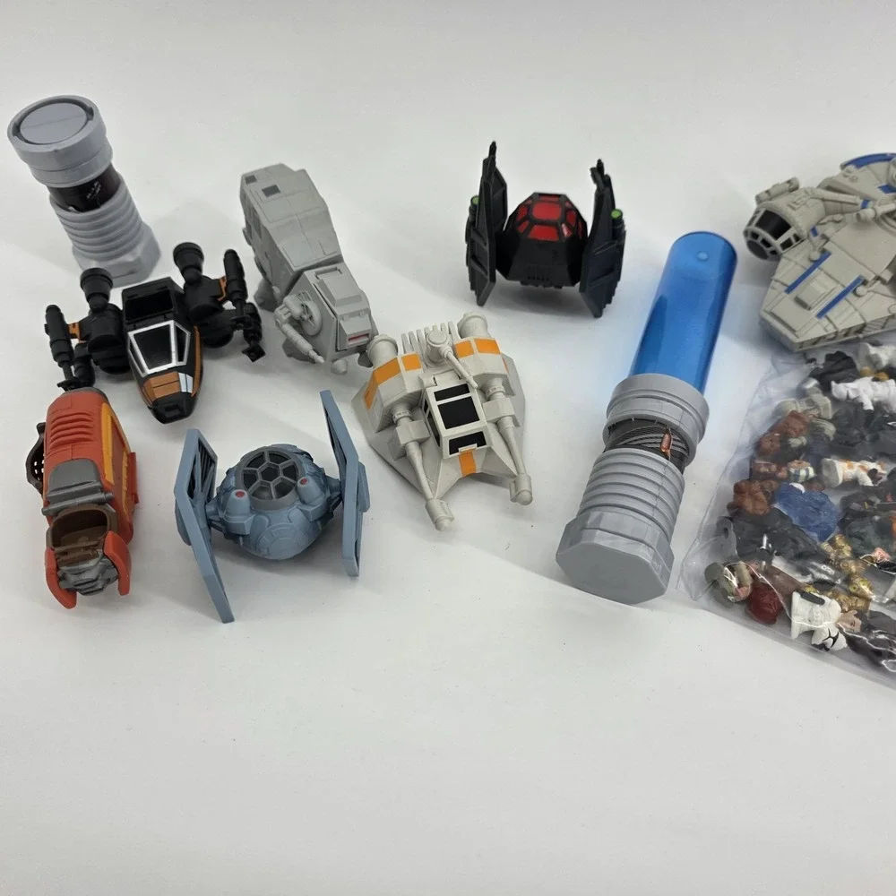 STAR WARS FIGHTER PODS Micro Mini figures Hasbro Micro Force Squinkies Large Lot